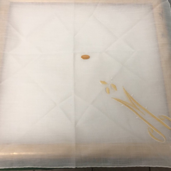 2 VTG Switzerland made Monogram “M” Delicate Handkerchiefs All Cotton - Picture 7 of 11